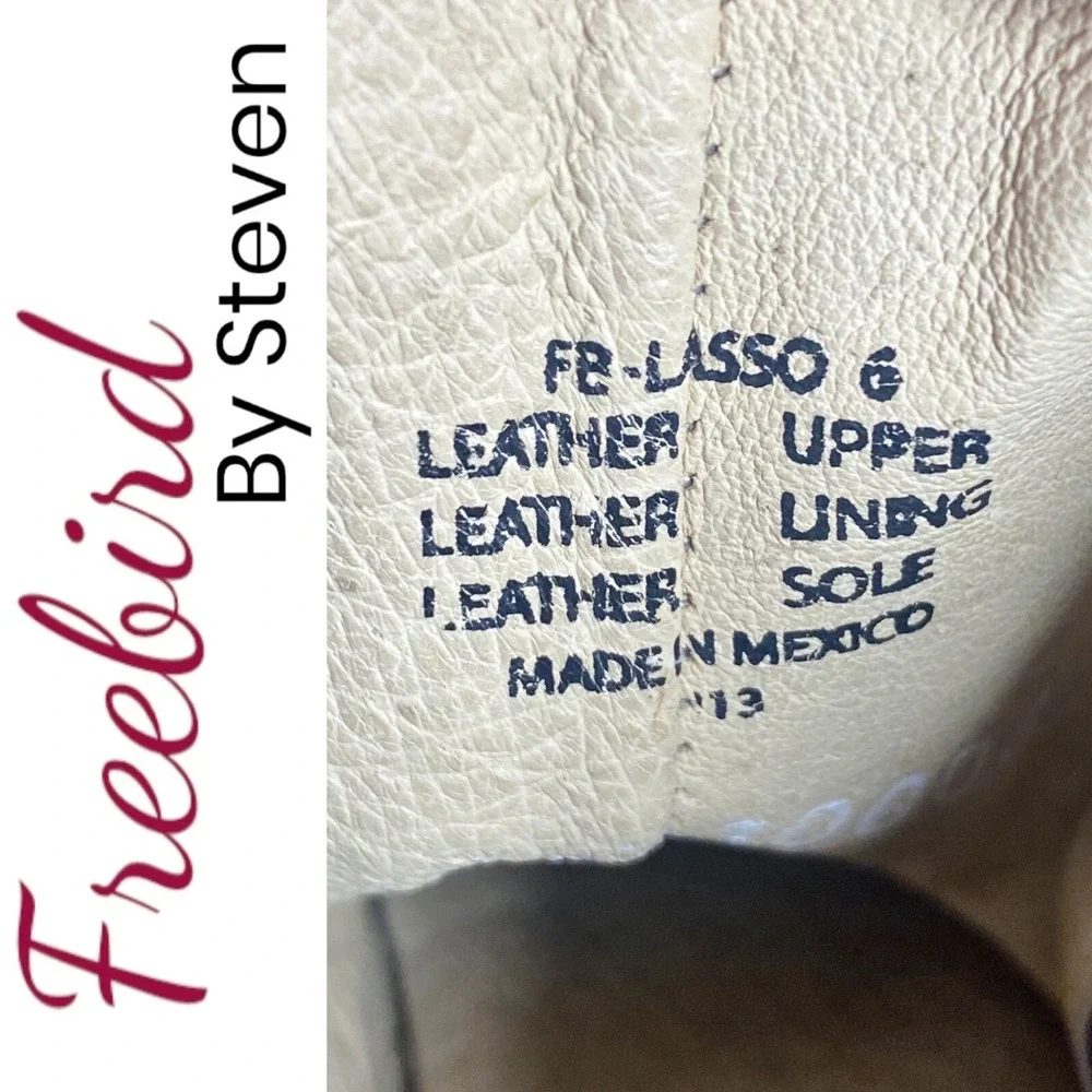 Freebird by Steven Lasso Leather‎ Snakeskin Chelsea Western Booties Women's 6